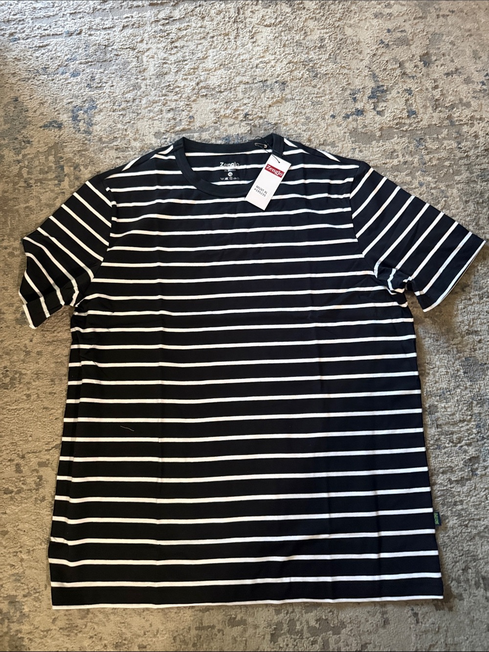 Zanzea Black & White Striped Crewneck Tee